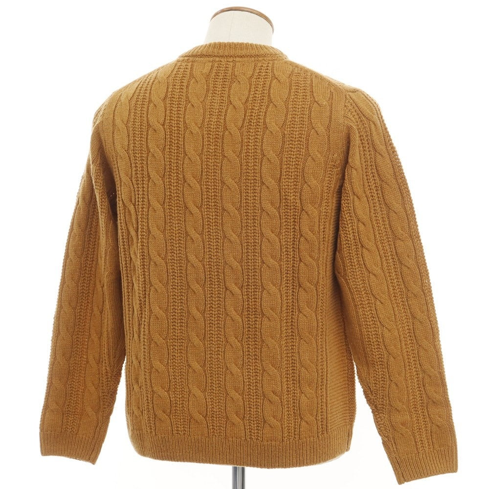 [Used] nano universe mid-gauge acrylic wool cashmere crew neck knit camel brown [size M] [BRW] [A/W] [condition rank B] ​​[men&