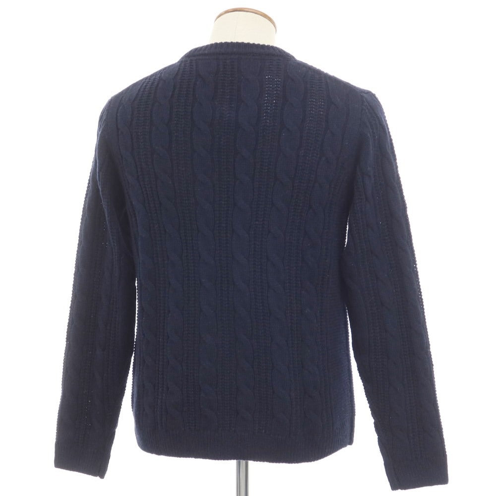 [Used] nano universe mid-gauge acrylic wool cashmere V-neck knit navy [size M] [NVY] [A/W] [condition rank B] ​​[men&