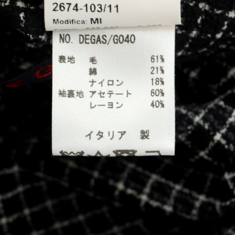 [Used] THE GIGI Wool Cotton Check Jacket Black [48] [Condition Rank B] ​​[Men&