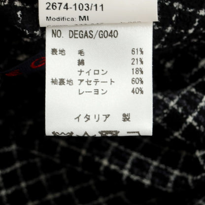 [Used] THE GIGI Wool Cotton Check Jacket Black [48] [Condition Rank B] ​​[Men&