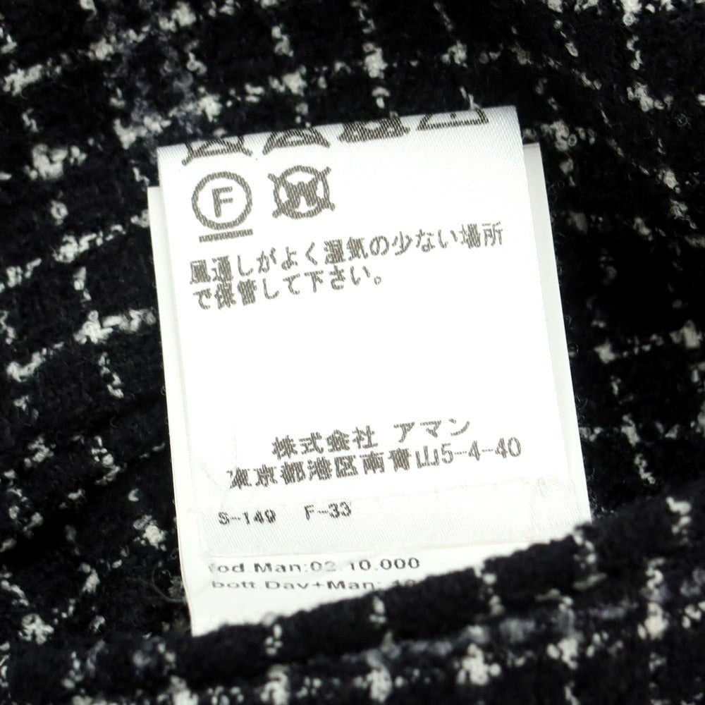 中古】ザ ジジ THE GIGI ウールコットン チェック ジャケット ブラック