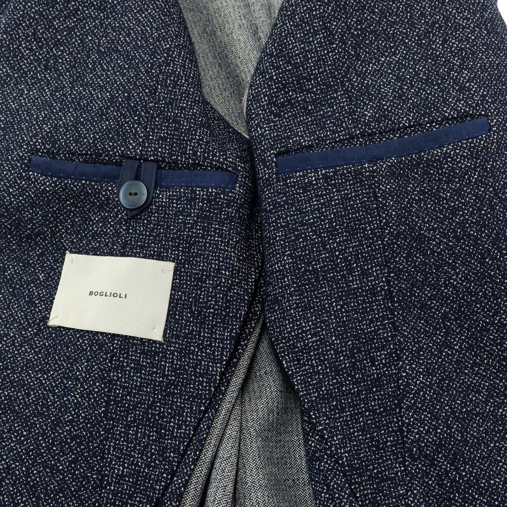 [Used] BOGLIOLI DOVER acrylic wool jersey jacket, navy x off-white [46] [Condition Rank B] ​​[Men&