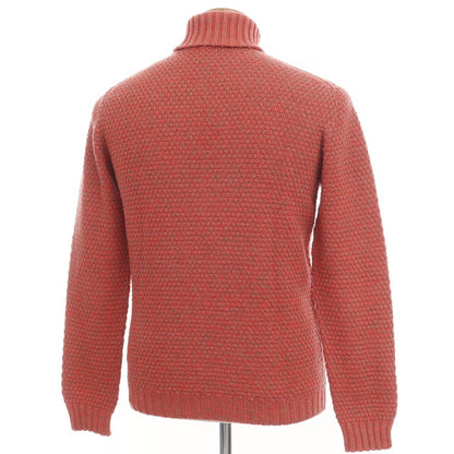 [Used] Drumohr mid-gauge wool turtleneck knit, red x warm gray [size 48] [RED] [A/W] [Condition rank B] ​​[Men&