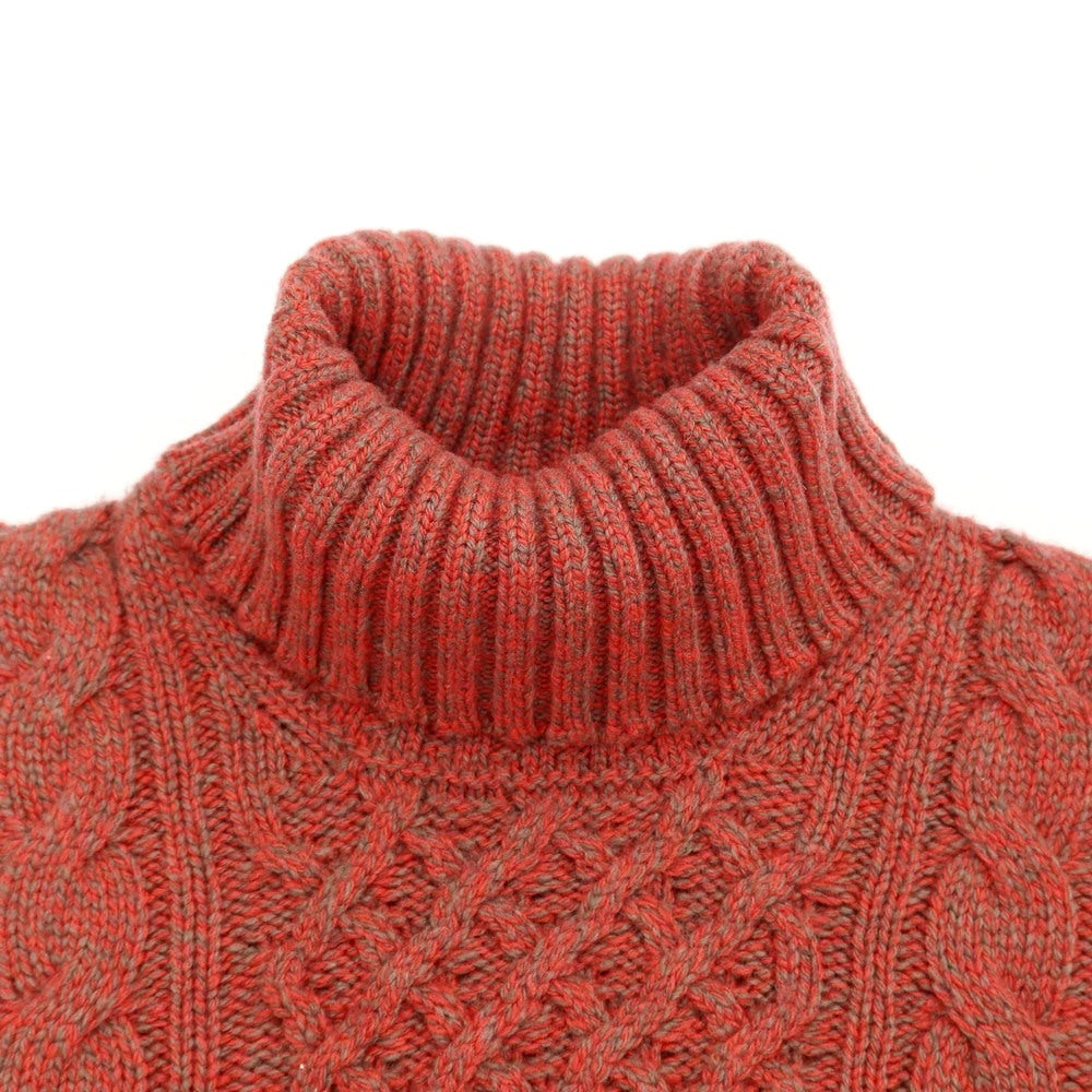 [Used] Drumohr mid-gauge wool turtleneck knit, red x warm gray [size 48] [RED] [A/W] [Condition rank B] ​​[Men&
