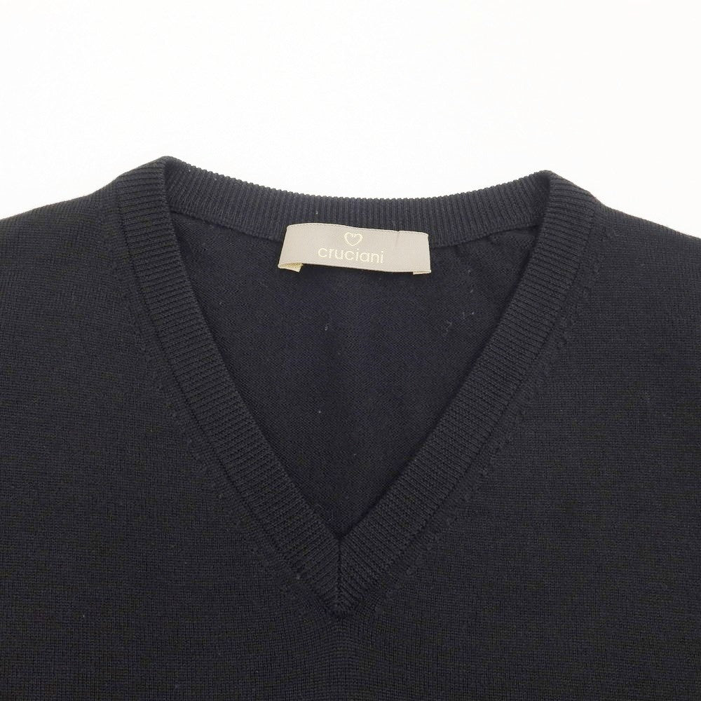 [Used] CRUCIANI High Gauge Wool V-Neck Knit Black [Size 48] [BLK] [A/W] [Condition Rank B] ​​[Men&