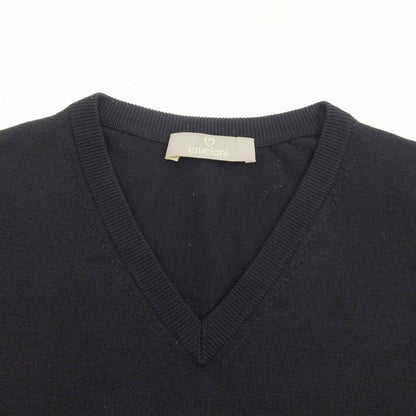 [Used] CRUCIANI High Gauge Wool V-Neck Knit Black [Size 48] [BLK] [A/W] [Condition Rank B] ​​[Men&