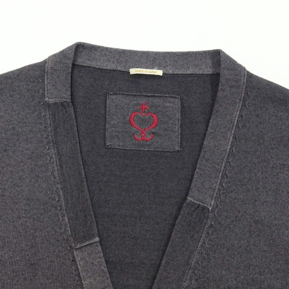 [Used] Side Slope High Gauge Wool Knit Cardigan Dark Gray [Size 2] [GRY] [A/W] [Condition Rank B] ​​[Men&