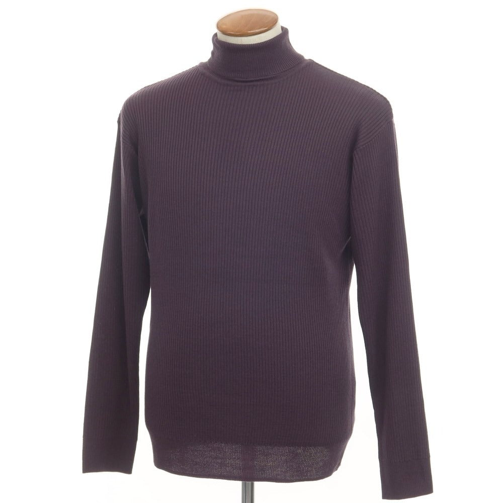 【中古】コムサイズム COMME CA ISM ハイゲージアクリル タートルネックニット ダークパープル【サイズ表記なし(M位)】【PUP】【A/W】【状態ランクB】【メンズ】【768771】