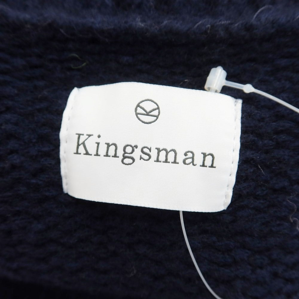 キングスマン Kingsman ローゲージウールカシミヤ タートルネックニット ネイビー【サイズM】【メンズ】付属品なし