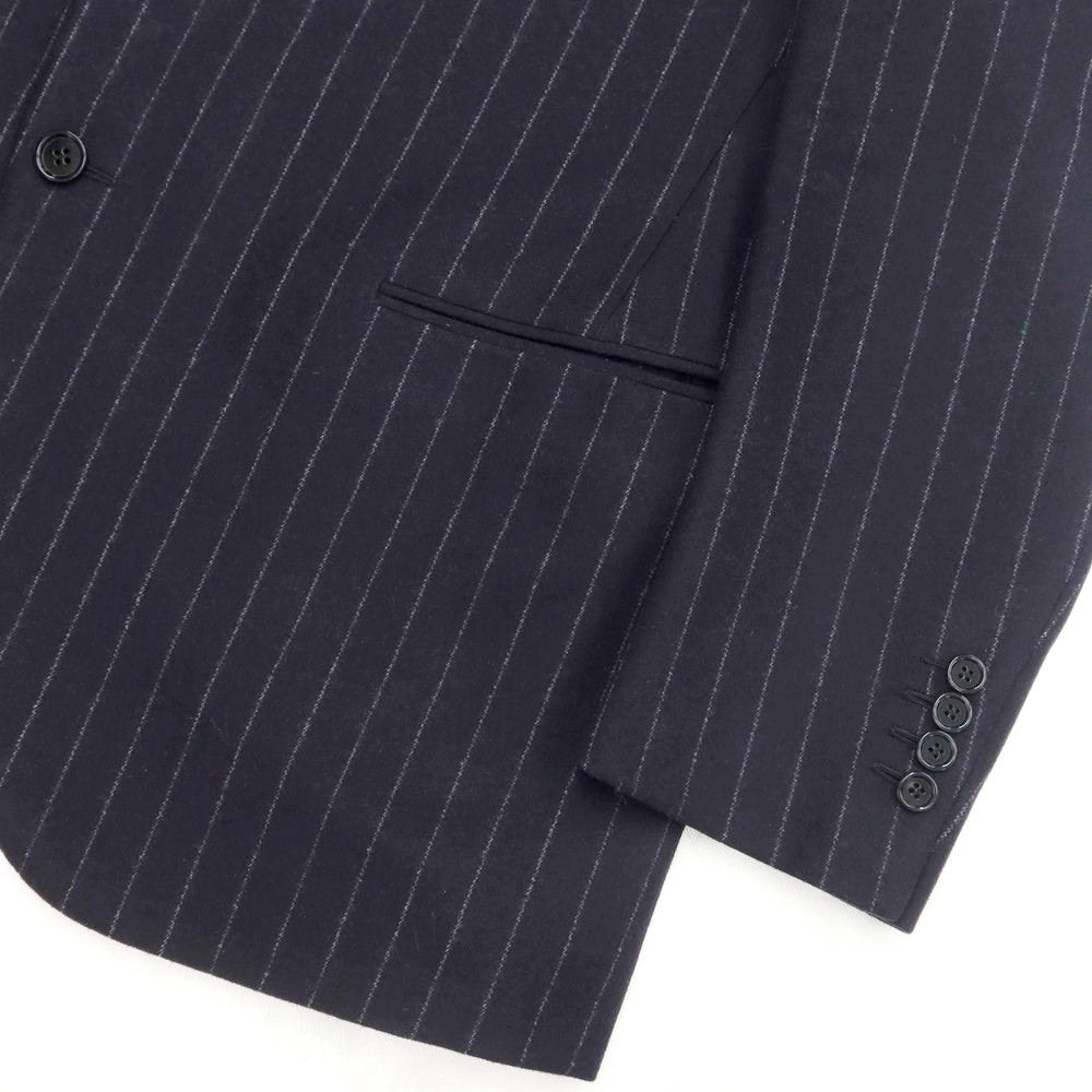 [Used] LIVERANO&amp;amp;LIVERANO Flannel Wool Striped Three-Piece 3-Button Suit Navy x White [No Size (L)] [Condition Rank B] ​​[Men&