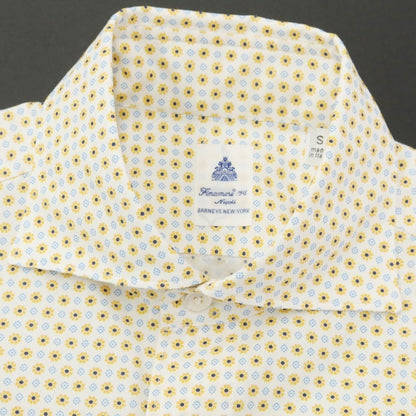 [Used] Finamore Cotton Horizontal Collar Casual Shirt White x Yellow x Blue [S] [Condition Rank B] ​​[Men&