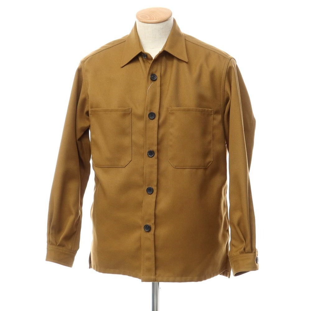 [Used] UNITED ARROWS twill polyester wide silhouette shirt camel brown [S] [Condition rank B] ​​[Men&