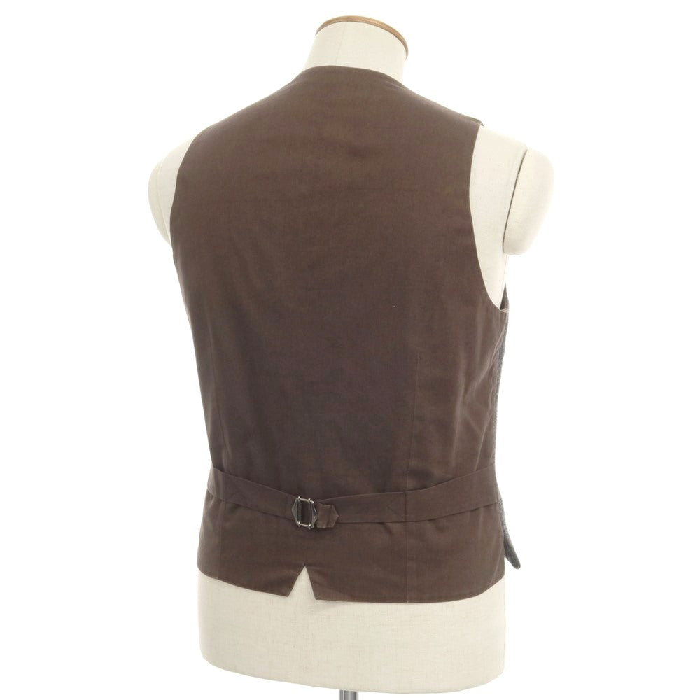 [Used] LARDINI Wool Gilet Vest Dark Gray x Brown [46] [Condition Rank C] [Men&