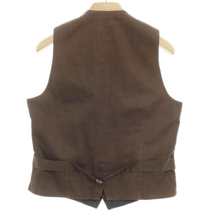 [Used] LARDINI Wool Gilet Vest Dark Gray x Brown [46] [Condition Rank C] [Men&