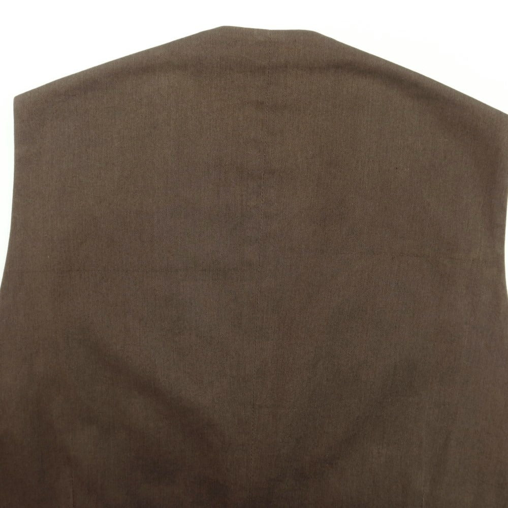 [Used] LARDINI Wool Gilet Vest Dark Gray x Brown [46] [Condition Rank C] [Men&