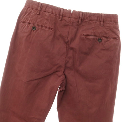 [Used] INCOTEX Stretch Twill Cotton Casual Slacks Pants, Maroon [48] [Condition Rank C] [Men&