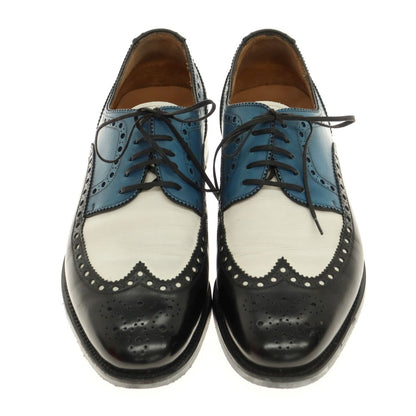 [Used] Salvatore Ferragamo TRAMEZZA Wingtip Dress Shoes Black x Blue x White [9] [Condition Rank B] [Men&