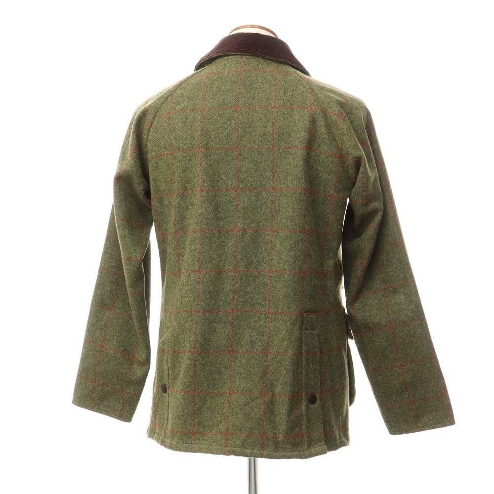 [Used] Barbour SL BEDALE wax wool check field jacket, olive x red [38] [Condition: C] [Men&