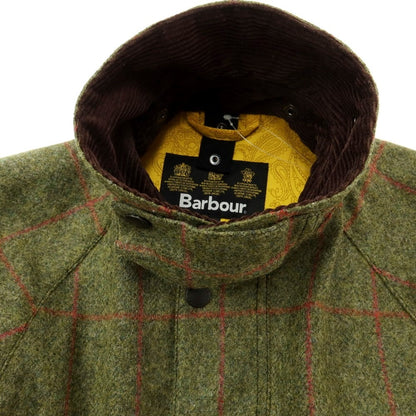 [Used] Barbour SL BEDALE wax wool check field jacket, olive x red [38] [Condition: C] [Men&