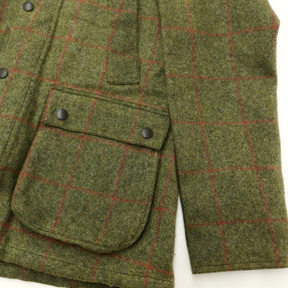 [Used] Barbour SL BEDALE wax wool check field jacket, olive x red [38] [Condition: C] [Men&