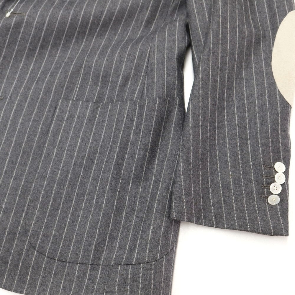 [Used] Takizawa Shigeru Wool Set-up 3-Button Suit Gray x Off-White [Drop7-48] [Condition Rank C] [Men&