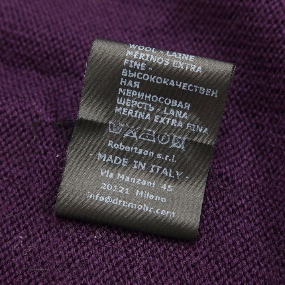 [Used] Drumohr High Gauge Wool Crew Neck Knit Purple [Size 46] [PUP] [A/W] [Condition Rank B] ​​[Men&