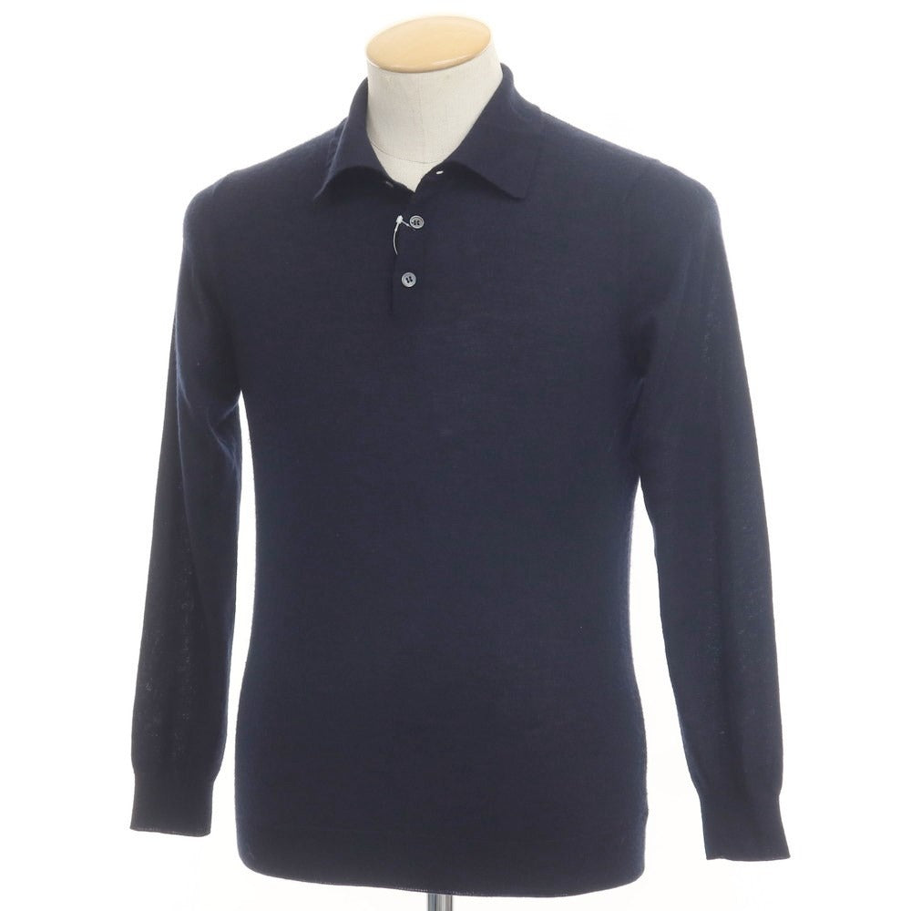 [Used] ZANONE high gauge cashmere polo knit, dark navy [size 44] [NVY] [A/W] [Condition rank C] [Men&