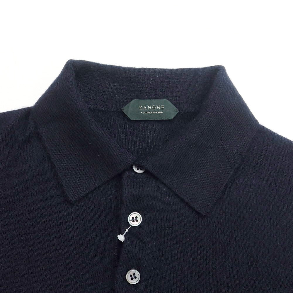 [Used] ZANONE high gauge cashmere polo knit, dark navy [size 44] [NVY] [A/W] [Condition rank C] [Men&