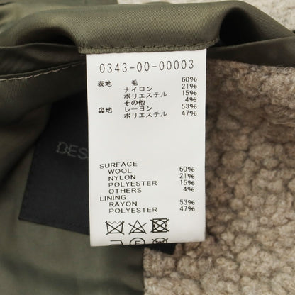 [Used] DESIGNWORKS Wool Nylon Chesterfield Coat 
Greige [Size 44] [BEI] [A/W] [Condition Rank B] ​​[Men&