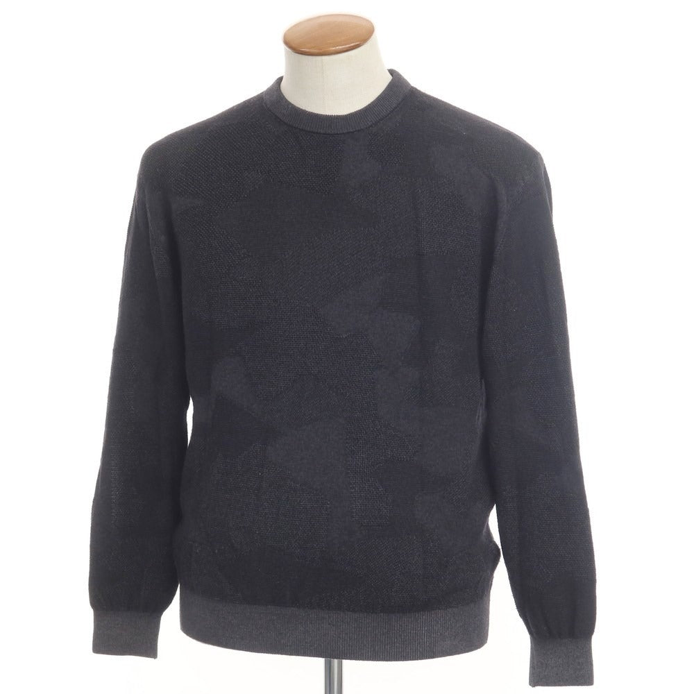 [Used] DESIGNWORKS Wool camouflage knit crew neck knit in black [Size 46] [BLK] [A/W] [Condition Rank B] ​​[Men&