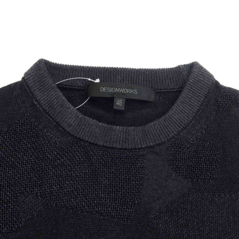 [Used] DESIGNWORKS Wool camouflage knit crew neck knit in black [Size 46] [BLK] [A/W] [Condition Rank B] ​​[Men&