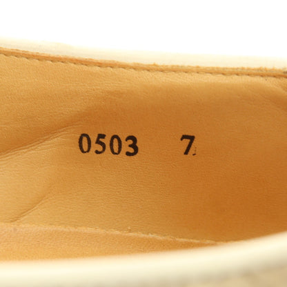 [Used] EDIFICE HIROSHI TUBOUCHI Embossed Nubuck Leather Loafers Beige [7] [Condition Rank B] [Men&