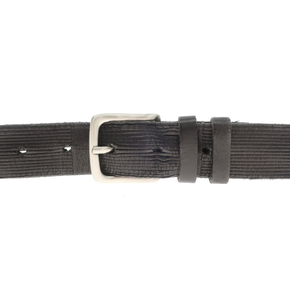 [Used] Fabrizio Mancini Leather Belt Black [90] [Condition Rank B] [Men&