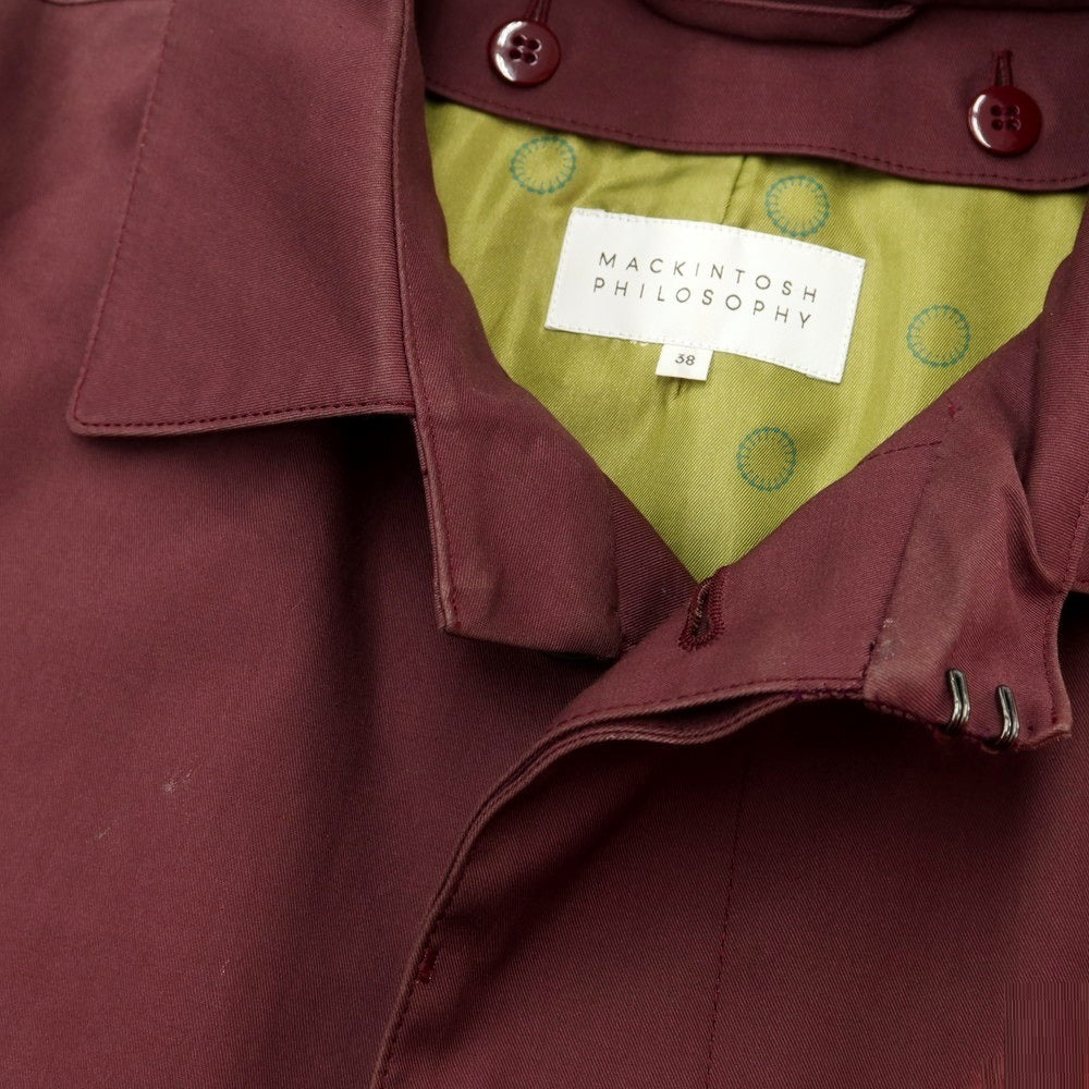 [Used] Mackintosh Philosophy MACKINTOSH PHILOSOPHY Cotton polyester baldachin coat Bordeaux color [Size 38] [RED] [S/S/A/W] [Condition rank C] [Men&