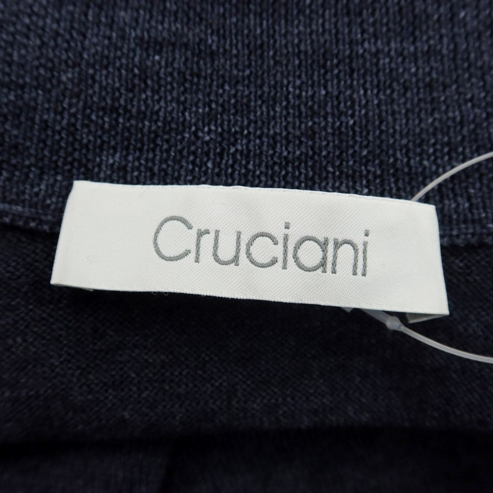 [Used] CRUCIANI High gauge wool high neck knit navy [44] [Condition rank B] ​​[Men&