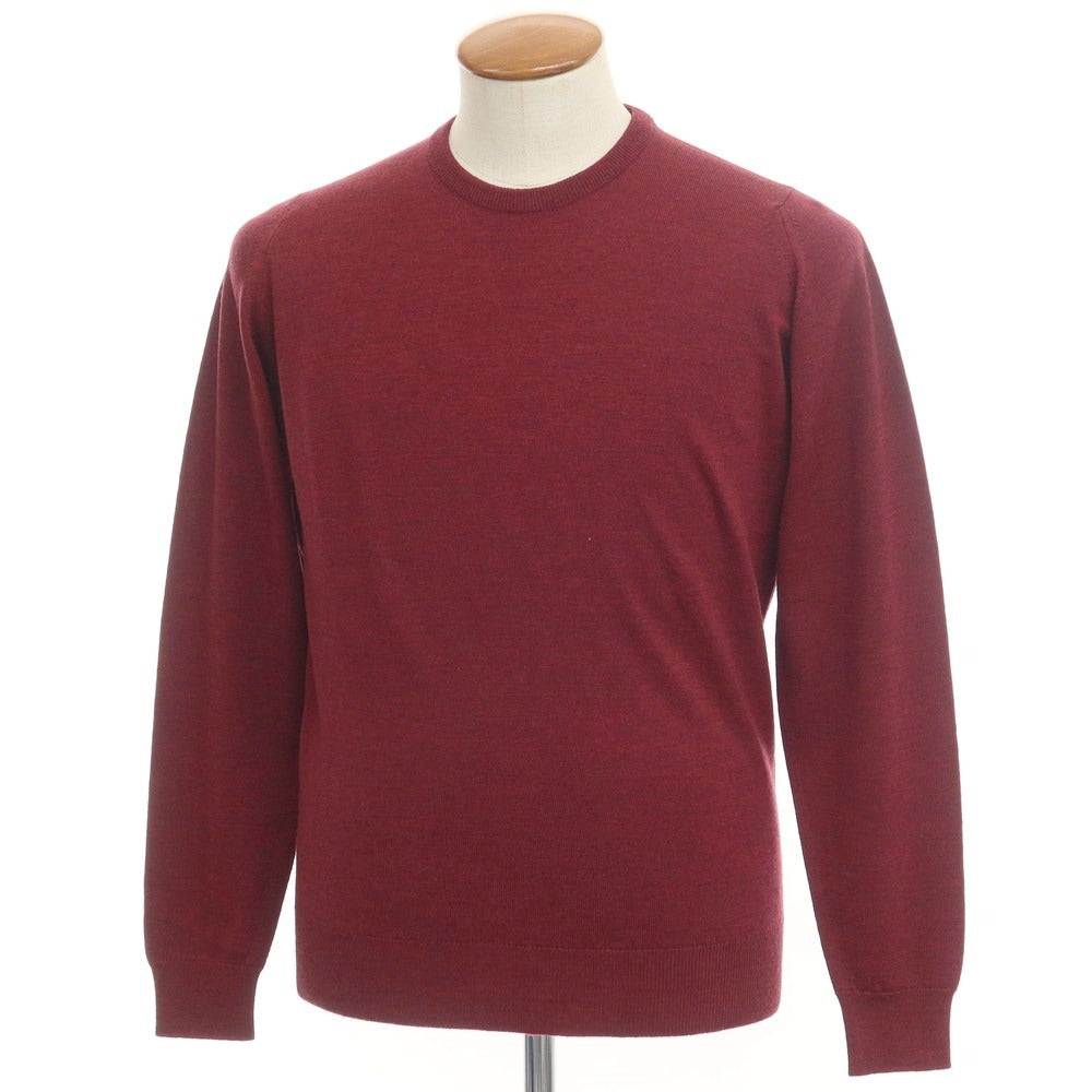 [Used] John Smedley JOHN SMEDLEY High Gauge Wool Crew Neck Knit Maroon [M] [Condition Rank A] [Men&