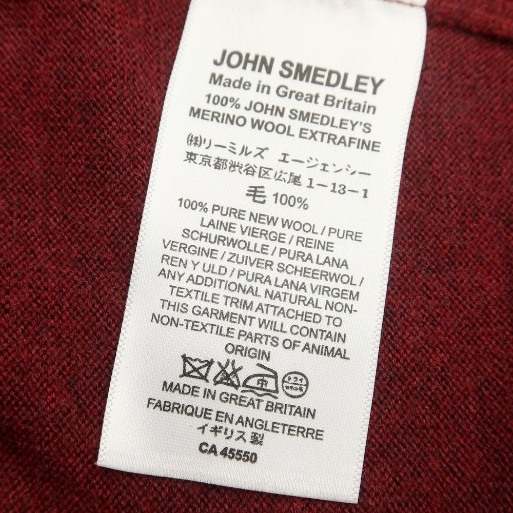 [Used] John Smedley JOHN SMEDLEY High Gauge Wool Crew Neck Knit Maroon [M] [Condition Rank A] [Men&