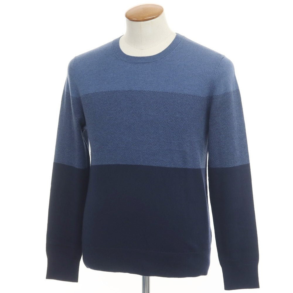 [Used] Banana Republic Silk Cotton Cashmere Crew Neck Knit Navy x Blue [M] [Condition Rank A] [Men&