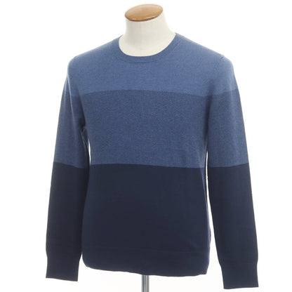 [Used] Banana Republic Silk Cotton Cashmere Crew Neck Knit Navy x Blue [M] [Condition Rank A] [Men&