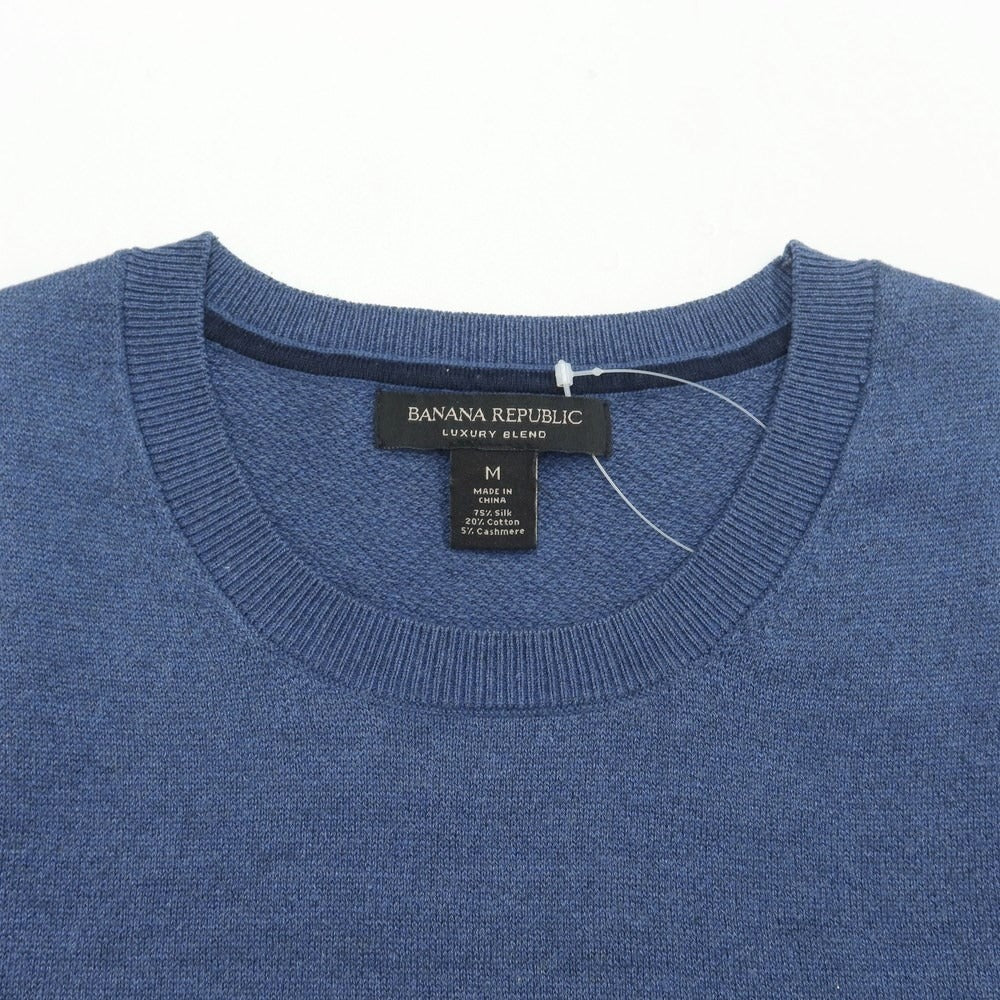 [Used] Banana Republic Silk Cotton Cashmere Crew Neck Knit Navy x Blue [M] [Condition Rank A] [Men&