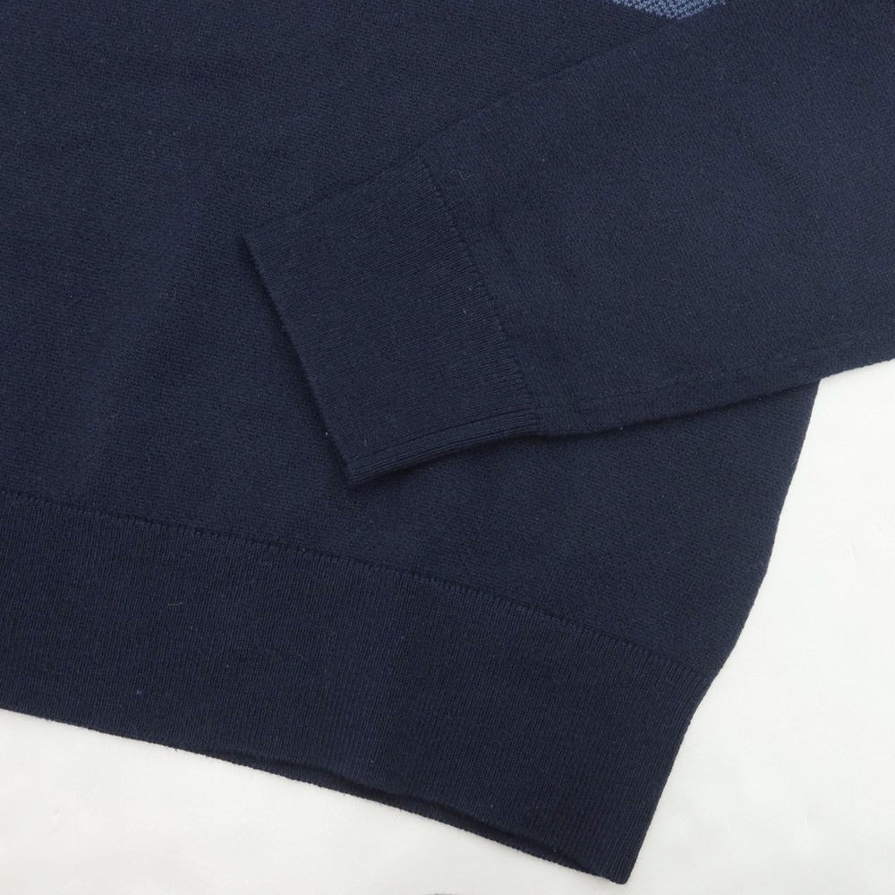 [Used] Banana Republic Silk Cotton Cashmere Crew Neck Knit Navy x Blue [M] [Condition Rank A] [Men&