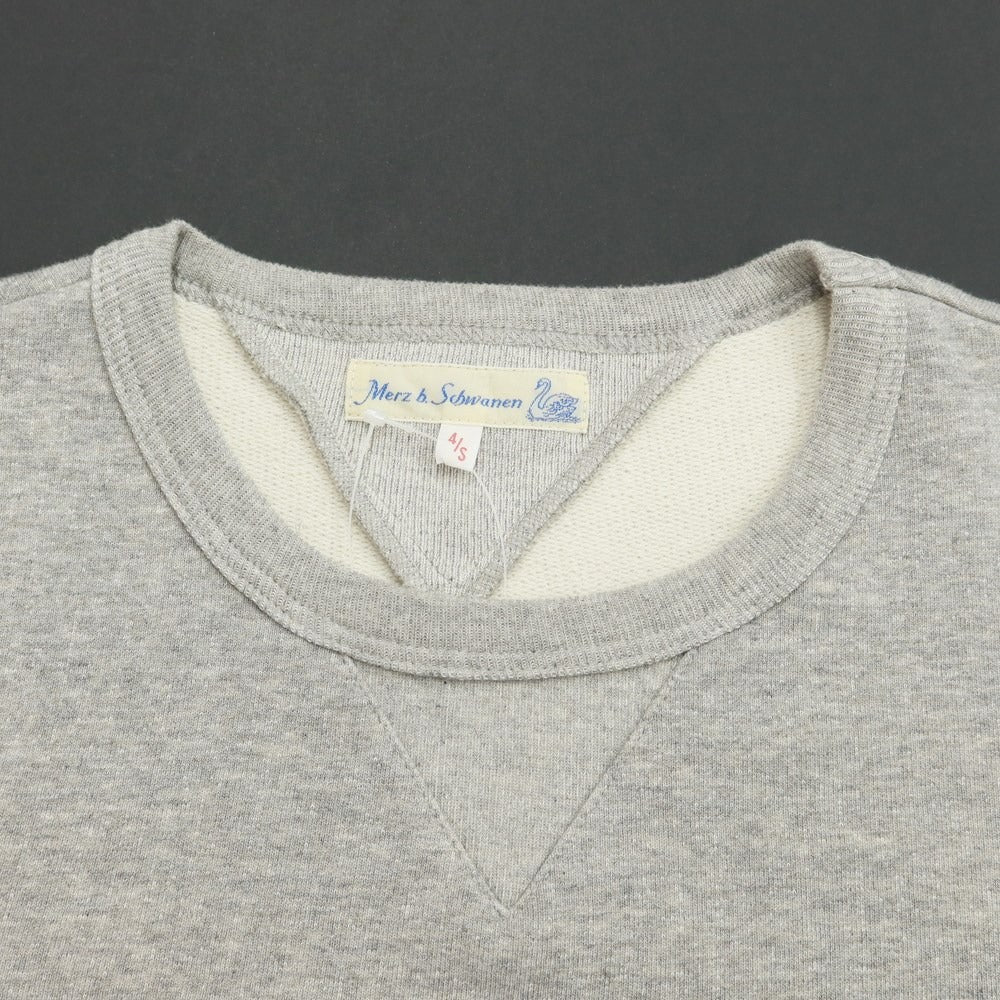 [Used] Merz b.Schwanen Double V Gusset Sweatshirt Light Gray [4/S] [Condition Rank B] ​​[Men&