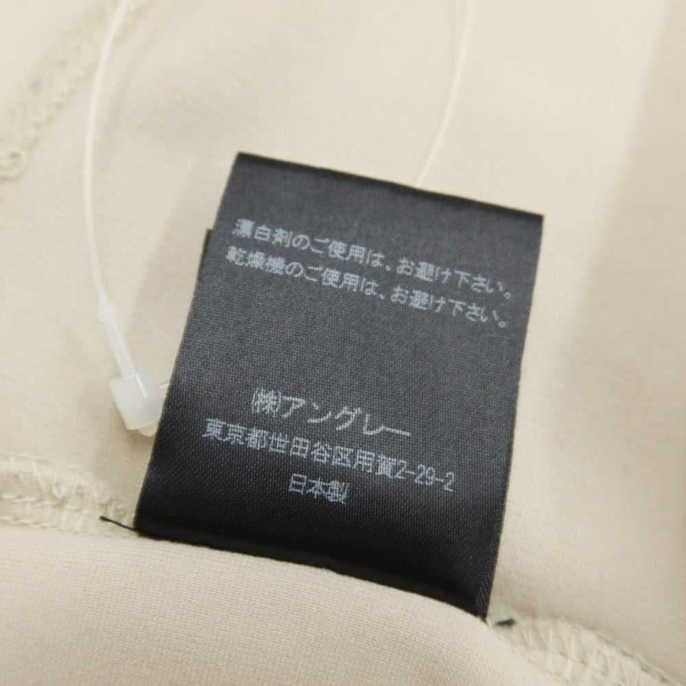 [Used] ANGLAIS Rayon Nylon High Neck Long Sleeve T-Shirt Light Beige [L] [Condition Rank B] ​​[Men&