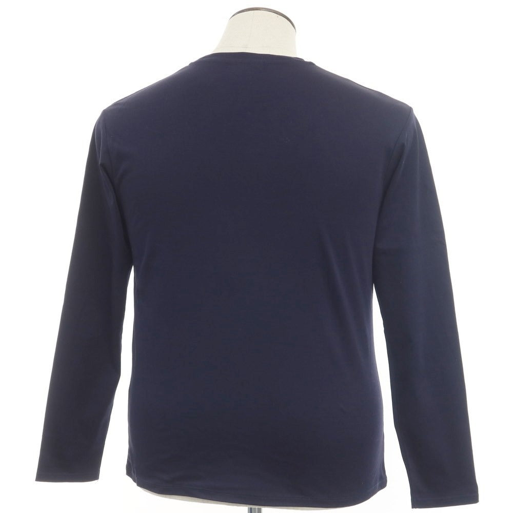 [Used] SHIPS Cotton Crew Neck Long Sleeve T-Shirt Navy [L] [Condition Rank B] ​​[Men&