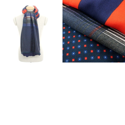 [Used] PIERRE LOUIS MASCIA scarf
 Navy x Red x Red [NVY] [S/S] [Condition Rank C] [Men&