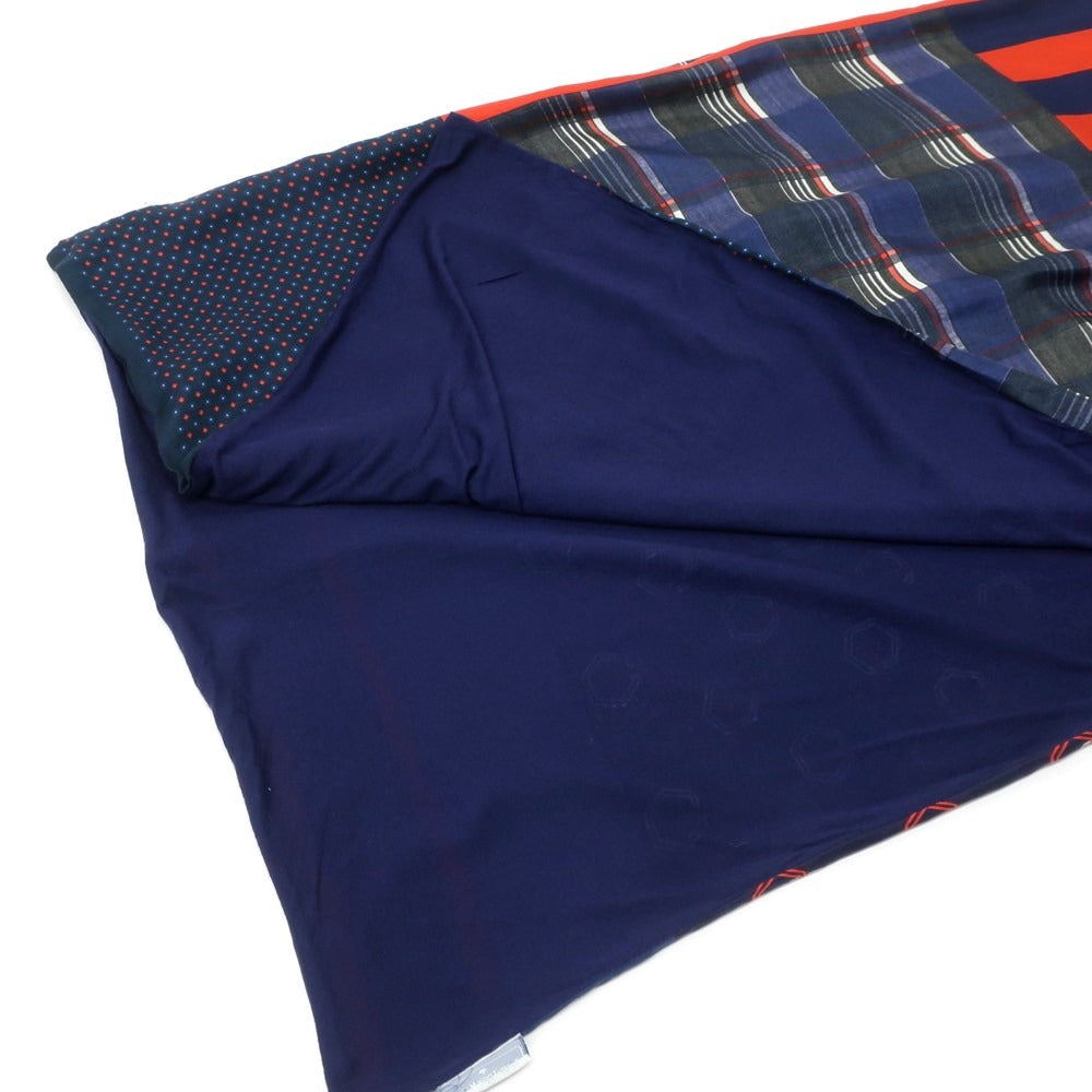 [Used] PIERRE LOUIS MASCIA scarf
 Navy x Red x Red [NVY] [S/S] [Condition Rank C] [Men&