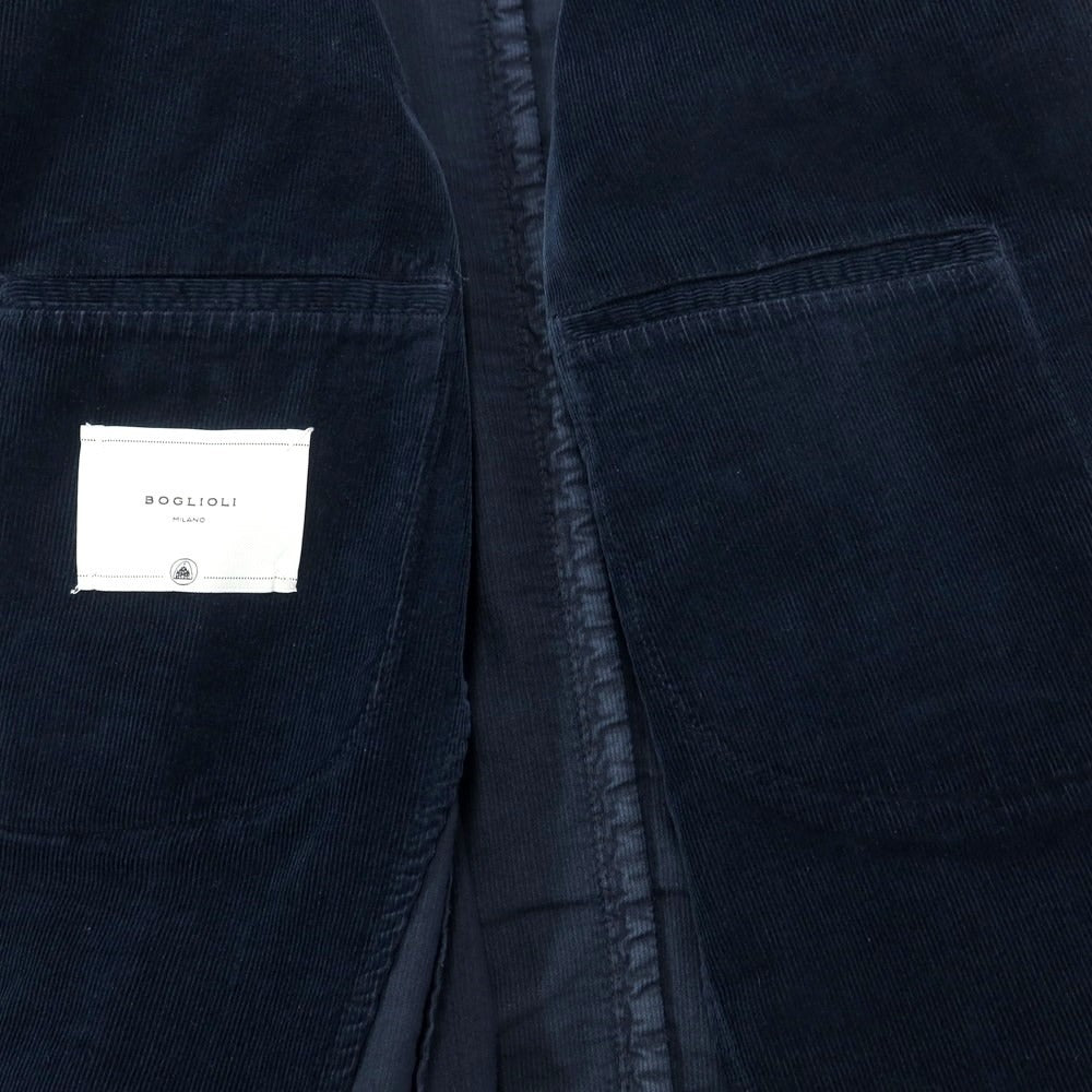 [Used] BOGLIOLI K.JACKET Corduroy Casual Jacket Navy [46] [Condition Rank C] [Men&