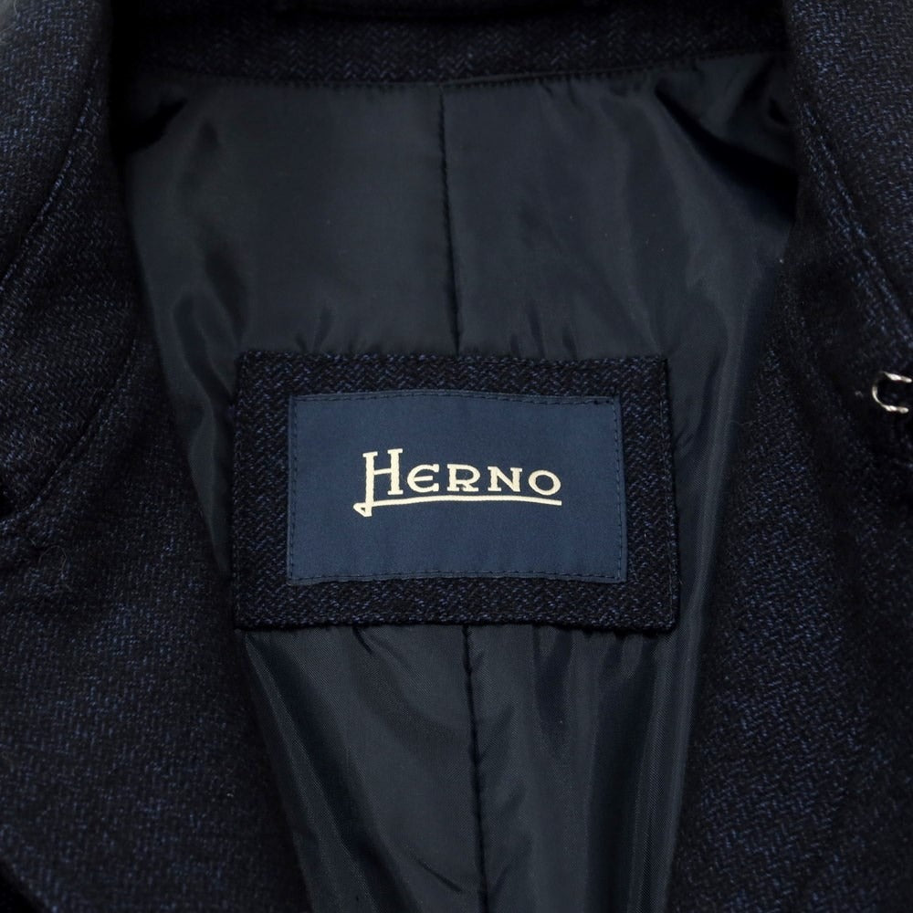 [Used] Herno wool cotton padded stand collar coat
 Navy [Size 46] [NVY] [A/W] [Condition Rank B] ​​[Men&