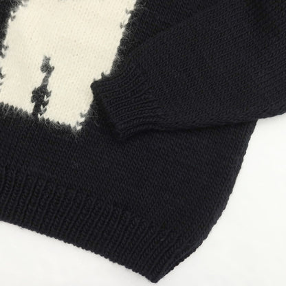 [Used] HUM VENT 2023 Autumn/Winter Wool Crew Neck Pullover Knit 
Black [Size 3] [BLK] [A/W] [Condition Rank A] [Men&