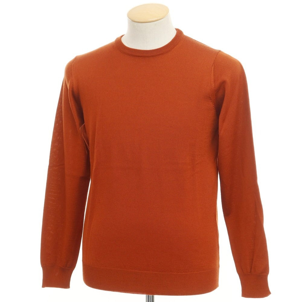 [Used] Alessandro Luppi wool crew neck pullover knit
 Terracotta [Size 44] [BRW] [A/W] [Condition Rank A] [Men&